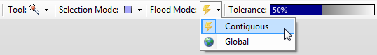 Contiguous and global flood modes for the Magic Wand