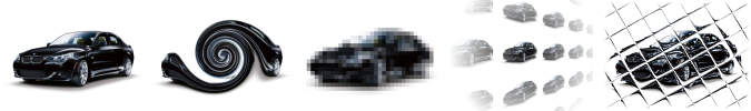 Examples of special effects applied in Paint.NET